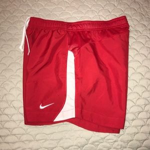Nike DRI-FIT Retro Soccer Shorts in Red & White; Size Women’s Small; like new!!